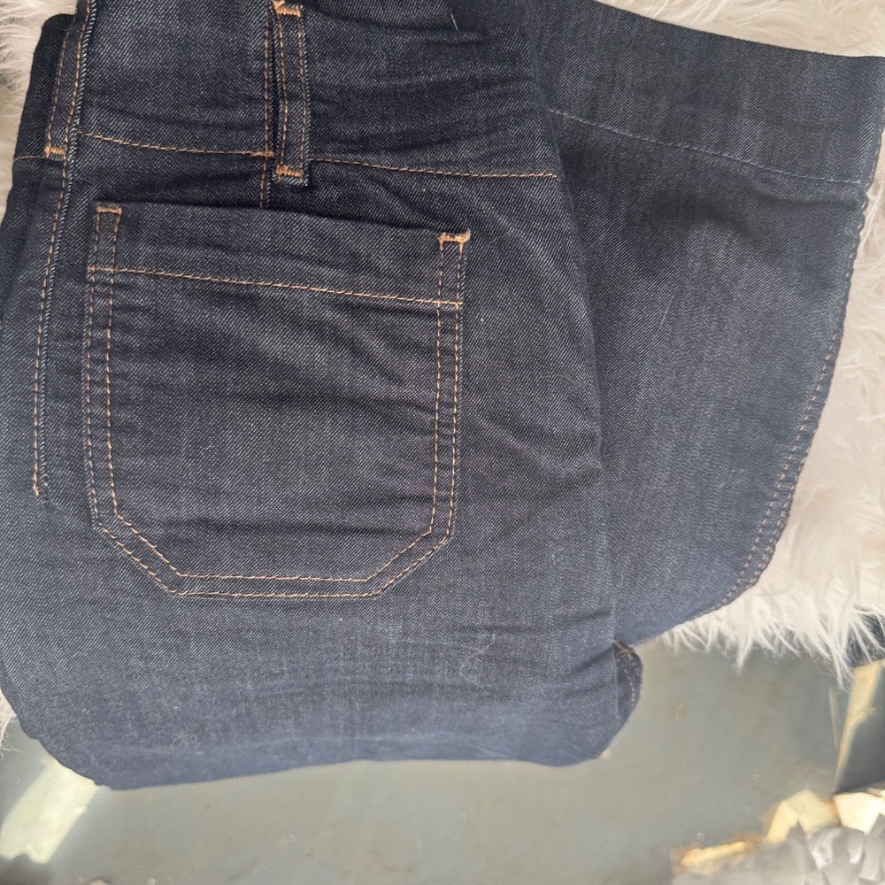Anthropologie Maeve The Colette dark Rinse Wide -Leg Jeans cropped  like new - Picture 4 of 7